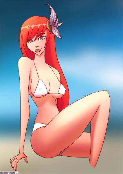 Swimsuit alex chilling by the beach